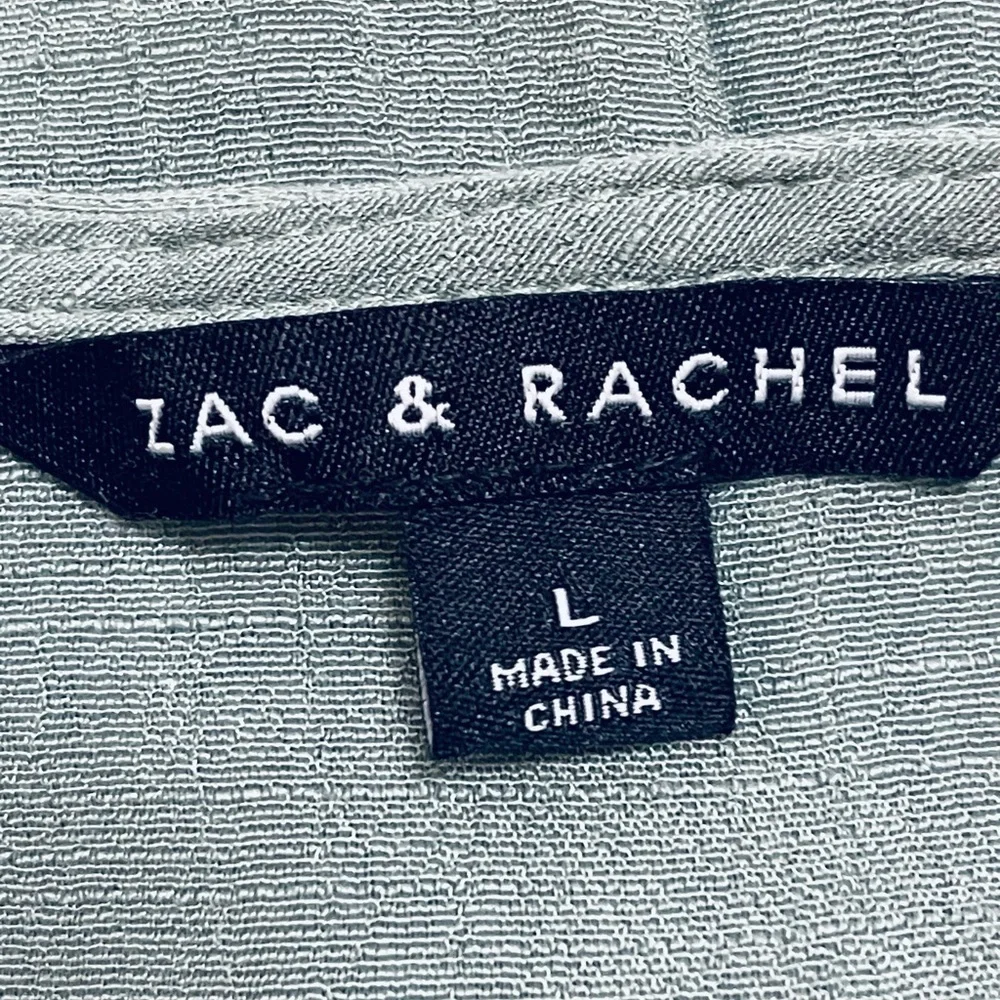 Zac & Rachel V-Neck Lace Trim Peasant Top - Picture 3 of 4